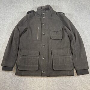 St‎ George by Duffer Jacket Mens Large Dark Gray Double Lined UK Designer Coat